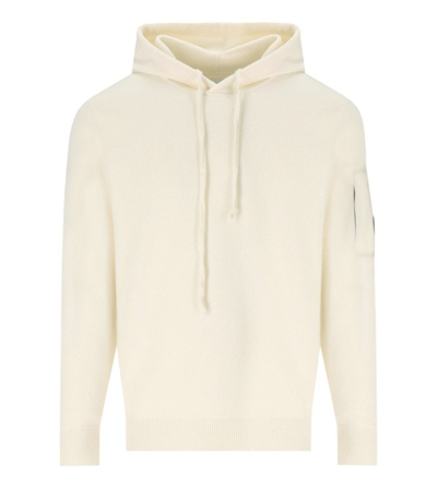 C.p. Company Off-white Hooded Jumper In Neutrals