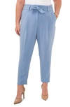 Vince Camuto Womens High Rise Pleated Paperbag Pants In Blue Shadow