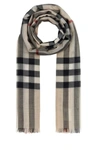 Burberry Embroidered Wool Blend Foulard In Multicolor