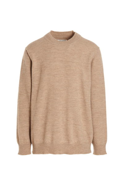 Maison Margiela High-neck Cashmere Sweater In Cream