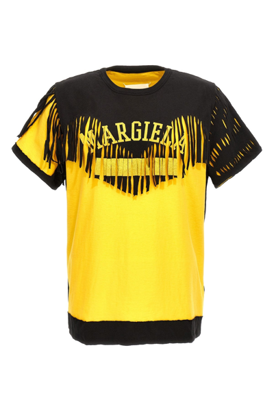 Maison Margiela Man T-shirt Stampa In Yellow