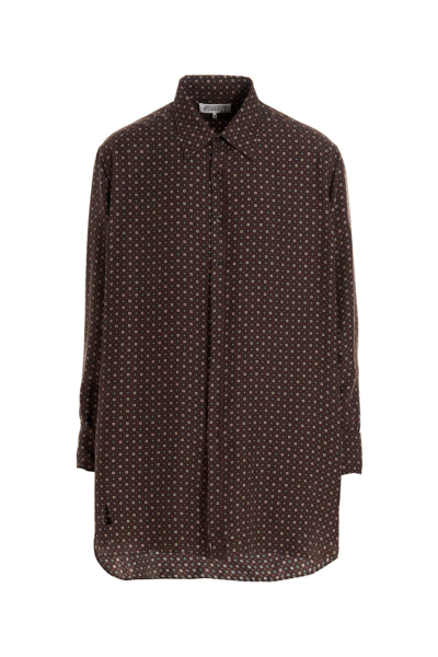 Maison Margiela Printed Silk Shirt In Multicolor