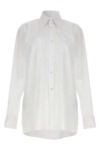 Maison Margiela Women Long Shirt In White