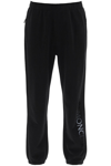 Moncler Logo Print Track Pants In Black