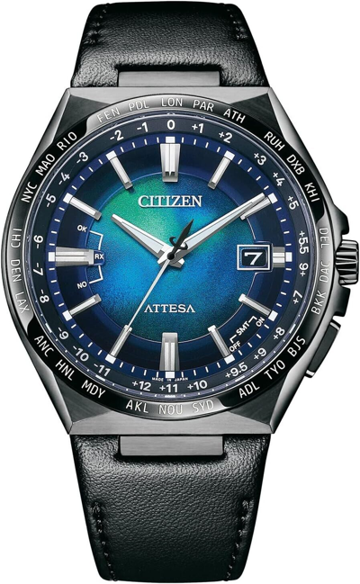 Pre-owned Citizen Cb0215-18l Attesa Unite With Blue Limited Ecopet Eco-drive Solar Watch