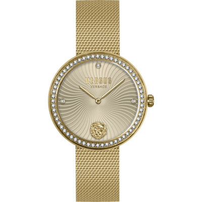 Pre-owned Versus By Versace Ladies Watch Wristwatch Lea Crystal Vspen3121 Stainless Steel