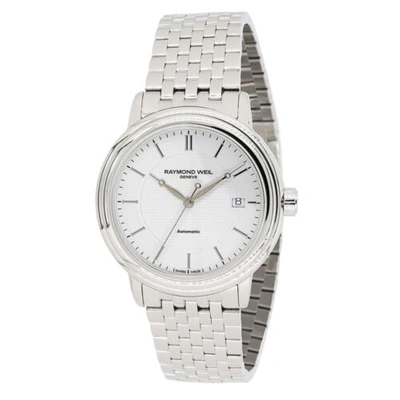 Pre-owned Raymond Weil 2837-st-30001 Men's Maestro White Dial Automatic Watch