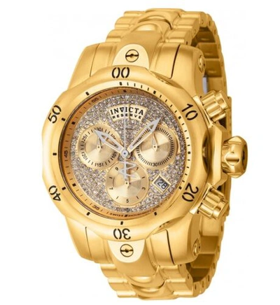 Pre-owned Invicta Venom Lady Pave Diamond Dial .78ctw Womens 42mm Swiss Chrono Watch 39432