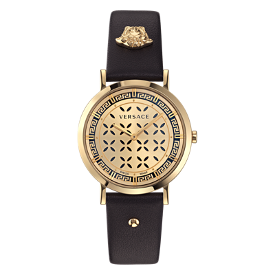 Pre-owned Versace Black Womens Analogue Watch  Generation Ve3m01023