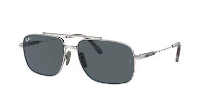 Pre-owned Ray Ban Ray-ban Sunglasses Rb8096 Michael Titanium 9209r5 Silver Blue Men Women
