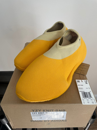 Pre-owned Adidas Originals Adidas Yeezy Knit Rnr Sulfur Size 12 Gw5353 Runner Yellow Tan Cream 2021