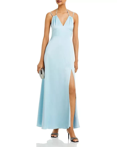 Pre-owned Aqua L110206 Womens Sleeveless Coolblue Fit And Flare Gown Dress Size 8 In Blue