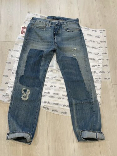Pre-owned Levi's Brand Lvc 1947 Levis  501xx Big E Selvedge Jeans 36 X 34 In Blue