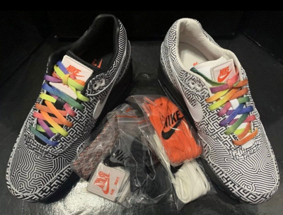 Pre-owned Nike Air Max 1 Yuta Takuman On Air “tokyo Maze” Black White Ci1505-001 Men's