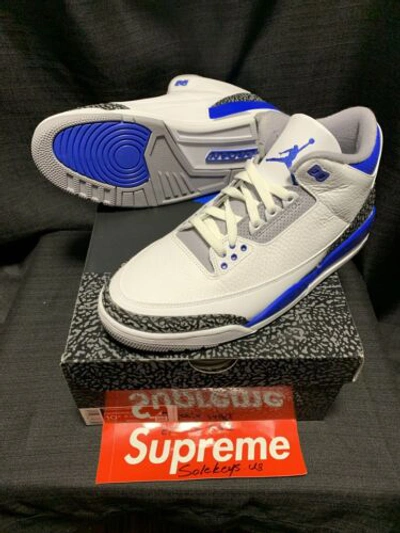 Pre-owned Jordan ✅ 3 Retro Racer Blue 2021 Size 10.5 (ct8532-145) ?ready To Ship?✅ In White