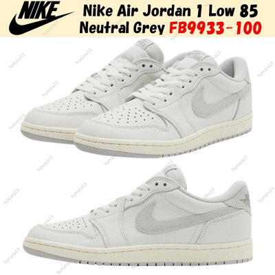 Pre-owned Jordan Nike Air  1 Low 85 Neutral Grey Fb9933-100 Size Us 4-14 Brand In Gray