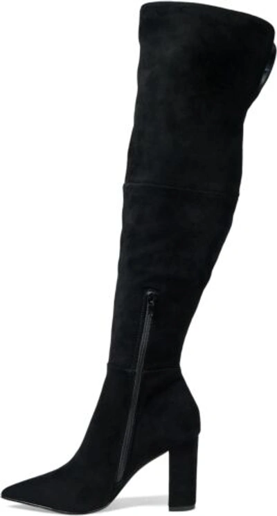 Pre-owned Steve Madden Women's Blyss Over-the-knee Boot In Black Suede