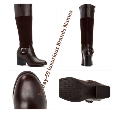 Pre-owned Giani Bernini Jessaa Memory Foam Wide-calf Boots In Brown