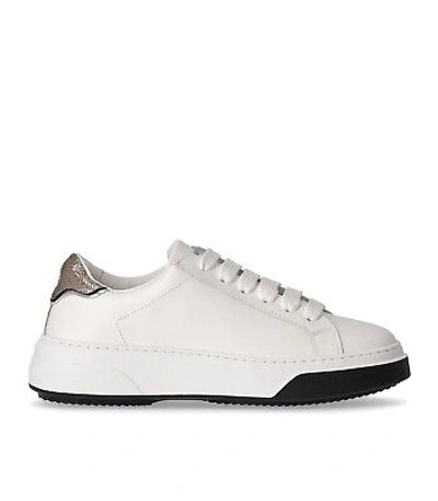 Pre-owned Dsquared2 Bumper White Gold Sneaker Woman