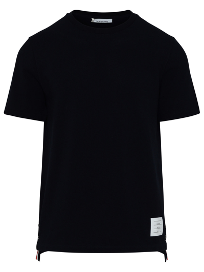 Thom Browne Man Blue Cotton T-shirt