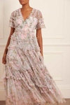 NEEDLE & THREAD NEEDLE & THREAD ROSE POWDER RUFFLE GOWN