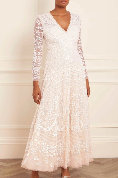 Needle & Thread Chandelier Gloss Gown In Champagne