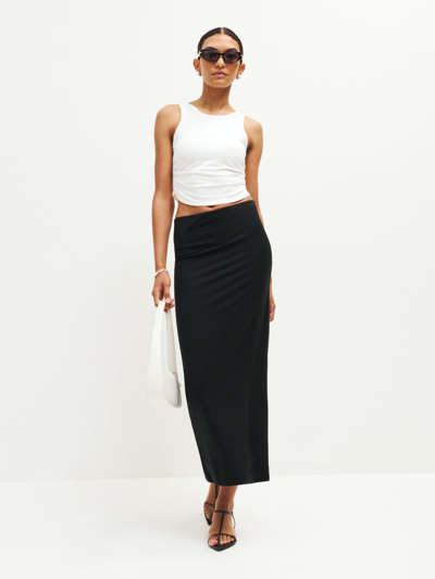 Reformation Petites Maria Knit Skirt In Black