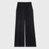 PS BY PAUL SMITH WOMEN'S BLACK ANIMAL JACQUARD WIDE-LEG TROUSERS