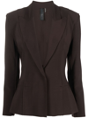 NORMA KAMALI SINGLE-BREASTED FITTED BLAZER