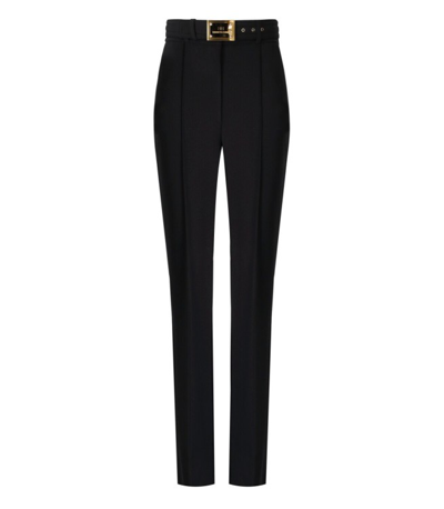 Elisabetta Franchi Black Trousers With Belt