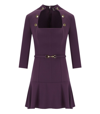 ELISABETTA FRANCHI PURPLE DRESS WITH BUTTONS