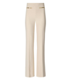 ELISABETTA FRANCHI BUTTER PALAZZO TROUSERS WITH CHAIN