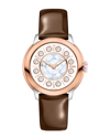 Fendi Women's Ishine 38mm Two Tone 18k Rose Goldplated & Stainless Steel, Topaz, Black Spinel, Mother Of P