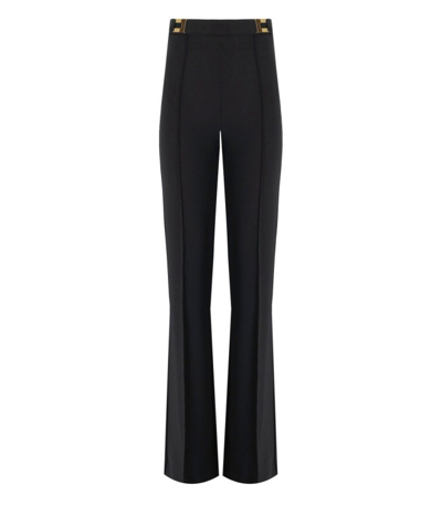 Elisabetta Franchi High-waist Skinny Trousers In Black