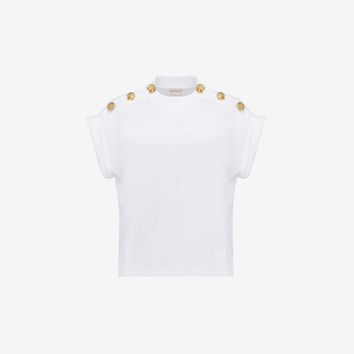 ALEXANDER MCQUEEN SEAL BUTTON T-SHIRT