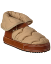 Chloé Schneestiefel Aus Leder Und Gstepptem Shell In Brown