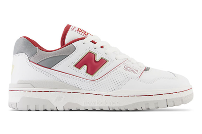 Pre-owned New Balance 550 Boston College In White/grey/red