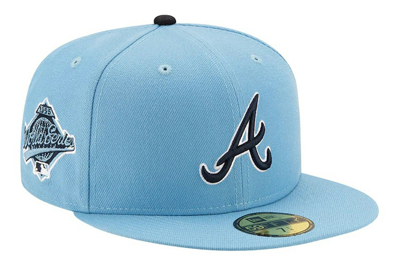 Pre-owned New Era Offset X Atlanta Braves 59fifty Fitted Hat Blue