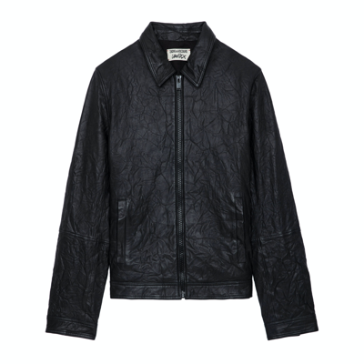 Zadig & Voltaire Lasso Crinkled Leather Jacket