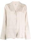 Totême Monogram Flannel Pj Top Light Beige Melange In Beige