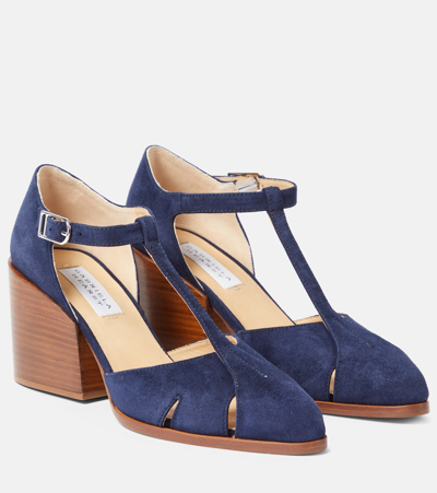 Gabriela Hearst Hawes Suede Pumps In Blue