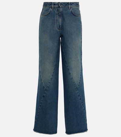 Givenchy Jean En Denim Oversize Avec Coutures Apparentes In Medium Blue