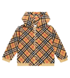 BURBERRY BURBERRY CHECK FLEECE HOODIE