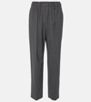 BRUNELLO CUCINELLI MID-RISE WOOL-BLEND STRAIGHT PANTS