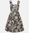 Carolina Herrera Pleated Midi Dress In Multicoloured