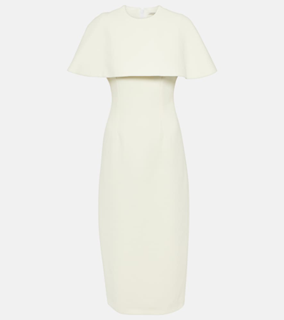 Emilia Wickstead Bridal Blaine Caped Midi Dress In White