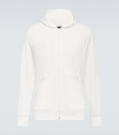 Balenciaga Logo Hooded Technical Jacket In White