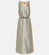 JOSEPH DESIREE METALLIC MIDI DRESS