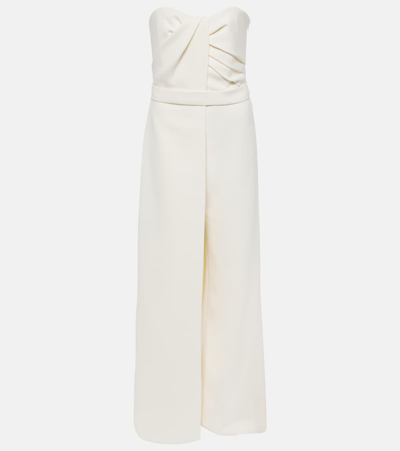 Safiyaa Bridal Remi Draped Jumpsuit In Ivory