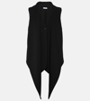 Ferragamo Sash-detail V-neck Waistcoat In Black